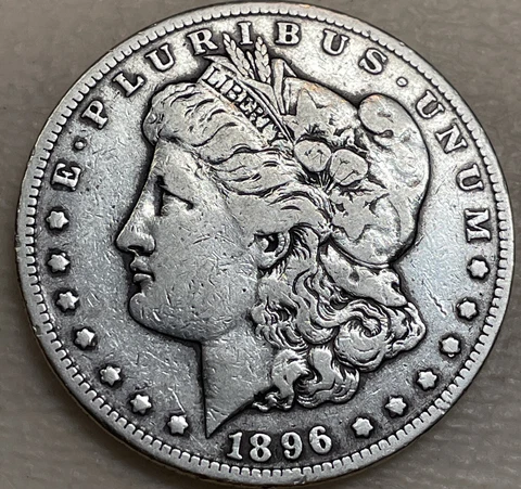 1896 S BETTER DATE MORGAN SILVER DOLLAR, FREE SHIPPING Cover