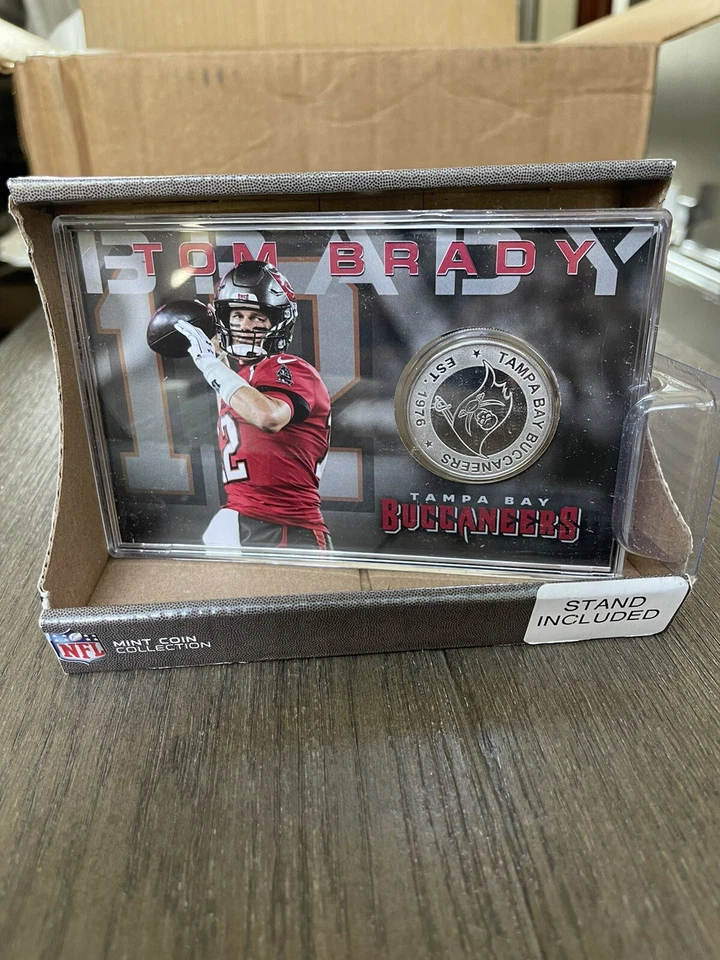 Tom Brady Highland Mint Silver Plated Coin Tampa Bay Bucs 1/5000 - Image 1 of 1