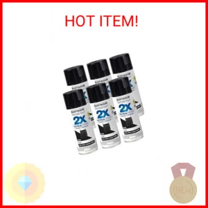 Rust-Oleum 249122-6PK Painter's Touch 2X Ultra Cover Spray Paint, 12 oz, Gloss B - Picture 1 of 2