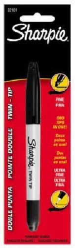 (12) SHARPIE 32101 Twin Tip Black Fine  Ultra Point Permanent Marker Pens - Image 1 of 1