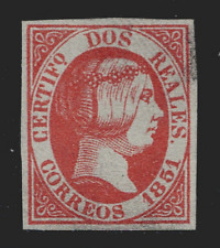 Edifil 8 nuevo * 1851 2 reales Isabel II sello España Spain 1 Lujo Liderstamps