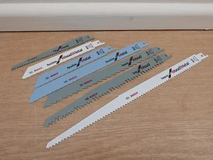 BOSCH RECIP SAW BLADES WOOD & METAL CUTTING  x 7 MIXED - Picture 1 of 1