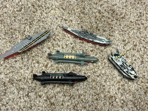 5 Micro Machines Military Submarines, Patrol Boat, Aircraft Carrier, Battleship - Picture 1 of 5