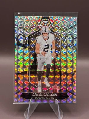 2024 Panini Mosaic Silver Prizm DANIEL CARLSON #119 LAS VEGAS RAIDERS - Image 1 of 2