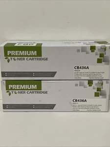 2 Pack CB436A 36A Toner Fits HP LaserJet P1505 P1505n M1522n M1522nf - Picture 1 of 2
