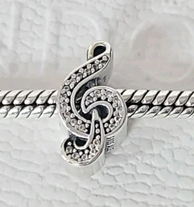 Genuine Pandora Bracelet Charm - Silver Sweet Music Treble Clef Charm S925 ALE - Picture 1 of 7