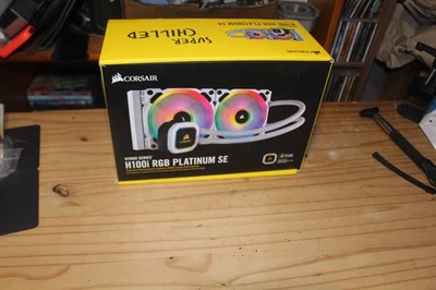 Corsair H100i RGB Platinum SE 240mm Watercooling AIO CPU Blanc Occasion - Photo 1/4