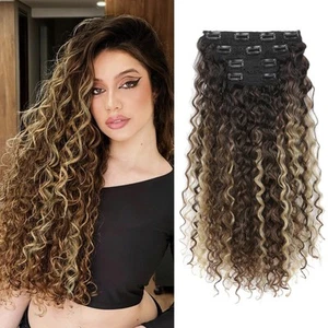 Clip in Hair Extensions, 4PC 100% Pure Protein Silk Hair Extensions Long Soft... - Picture 1 of 7
