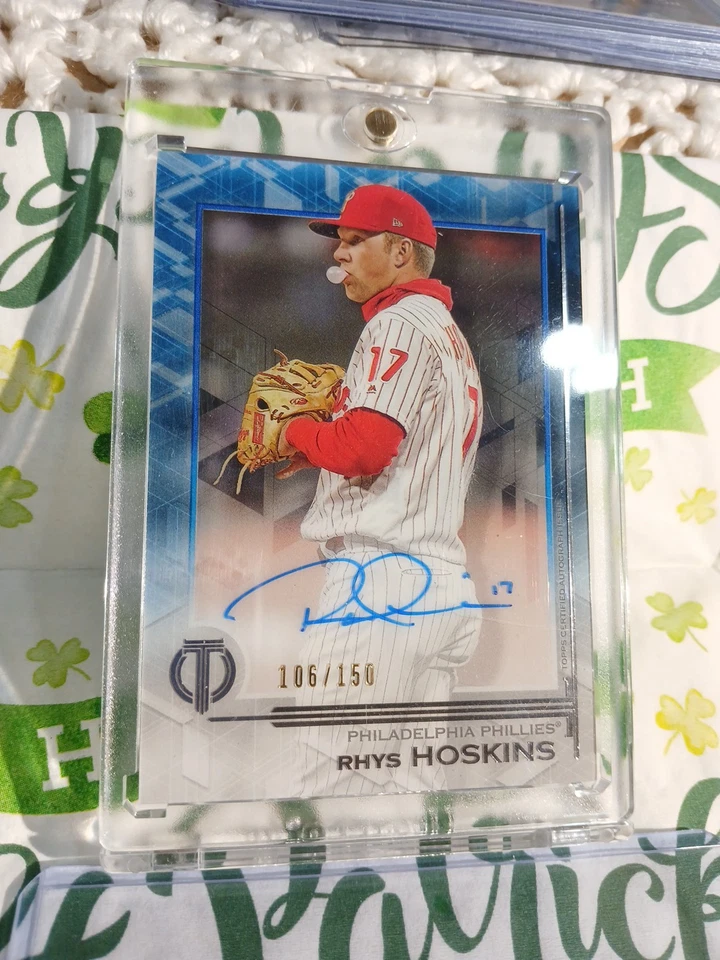 2019 Topps Tribute Rhys Hoskins 106/150 SP Sig. Philadelphia Phillies Hard Auto - Image 1 of 4