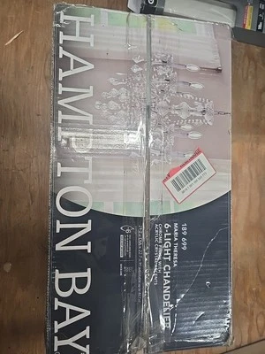 Hampton Bay Maria Theresa 6-Light Chrome with Clear Acrylic Chandelier - Image 1 of 4