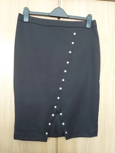 Kaleidoscope Black Midi Pencil Skirt Size 14 BNWT W33 L25.5 - Picture 1 of 5