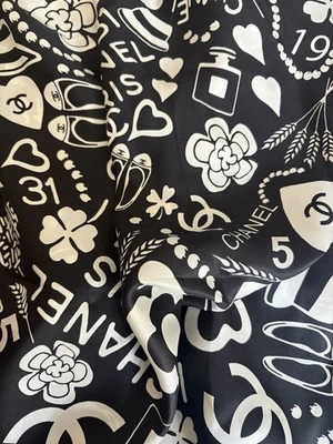 Chanel Deadstock Silk Twill Fabric By Yards