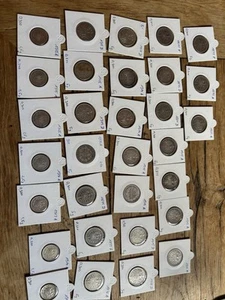Mark Kaiserreich 1/2 Mark 7 St und 1 Mark 24 St über 130 Gr Silber - Bild 1 von 10