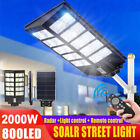 Solar Street Light Outdoor Parking Lot Light 2000W LED  Ultra Bright 9000000LM