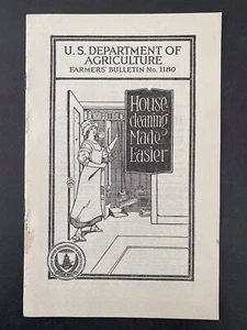 VTG USDA Farmer’s Bulletin No. 1180 Housecleaning Made Easier 1926 - Picture 1 of 6
