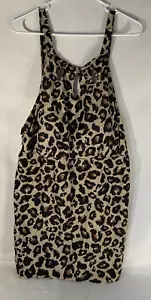 Aqua Eve Leopard Print Padded Swimsuit Top with Adjustable Straps Size 3X - Picture 1 of 9
