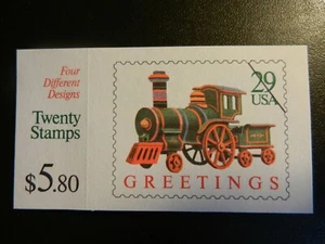 BK203 29c *GREETINGS* COMPLETE BOOKLET.  PLT. #A111111.  MNH, F-VF, OG. - Picture 1 of 2