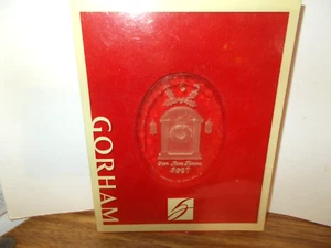 GORHAM Crystal  2007 Our New Home Holiday Door Christmas 3" Ornament  NOS - Picture 1 of 3