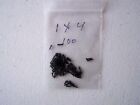 043 (A) HO & N SCALE & HOBBY, HARD TO FIND LOT OF 100  SCREWS, 1 M X4 MM BLACK
