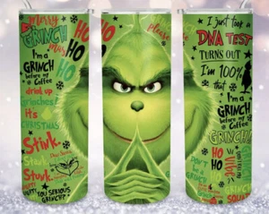 Grinch Face - 20oz Becher - Handarbeit - Bild 1 von 3