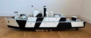 Sehr großes Scratch Made Modell Kriegsschiff HMS M88 RC Ready 130cm x 21cm - Bild 1 von 14