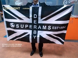 DERBY FLAGGE SUPER RAMS GROSS 5 X 3 100D NICHT DAS BILLIGE ZEUG FLIEGEN MIT STOLZ. - Bild 1 von 2