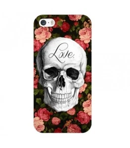 Coque Iphone 7 PLUS Iphone 8 PLUS tete de mort love fleur liberty skull - Photo 1 sur 1