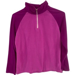 Youth Columbia Pink and Fuschia Fleece Quarter Zip Size XL - Picture 1 of 5