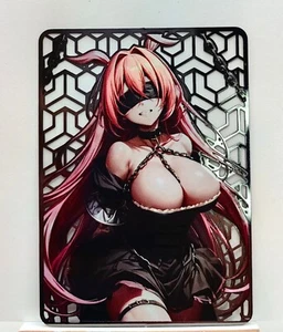 Goddess Story Bondage Girls Anime Waifu Bishoujo Hollow Out Embossed Metal Card - Bild 1 von 3
