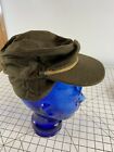 Vintage 40s 50s Wolfe's Peaked Winter Wool Canada Military Hat Cap Army Hunting