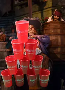 Captain Morgan Tazas Reutilizables (Juego de 10) Plástico Rojo - Imagen 1 de 7