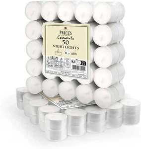 Price's Candles 50 Pack 8 Hour Tea Lights | Clean Vegan & Kosher Friendly... - Picture 1 of 6
