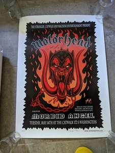 Poster concerto serigrafato Motorhead firmato da Lemmy 2002 - Foto 1 di 6
