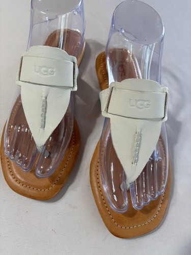 UGG Sandalo infradito donna Gaila in pelle bianca 6 5