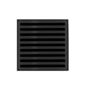 Infinity Drain 4 x 4 Drain with Cast Iron Body in Matte Black ND 4-2I BK N2 - Picture 1 of 6