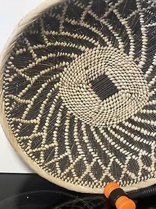 Zambian Tonga /Malala shallow Winnowing Basket, Wall Basket, Large 35cm - Picture 1 of 11