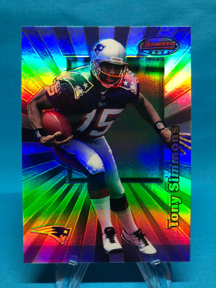 Tony Simmons 1998 Bowman’s Best RC Refractor #117 Patriots /400 (Print line) - Image 1 of 2