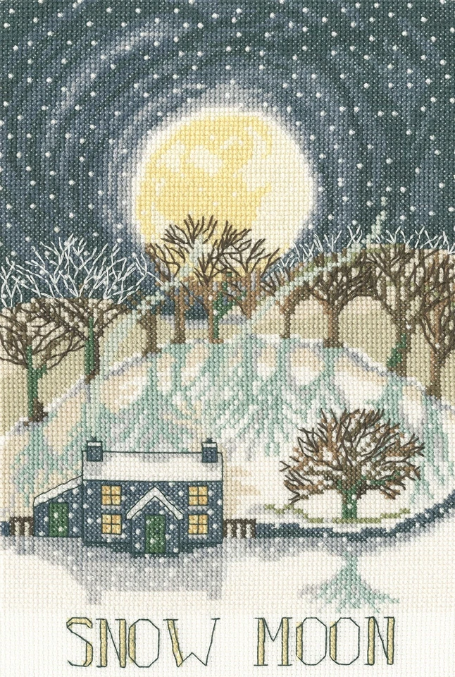 Snow Moon Cross Stitch Kit Bothy Threads