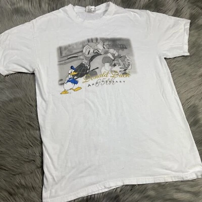 Camiseta blanca vintage Walt Disney Gallery Donald Duck Foto 1 de 4