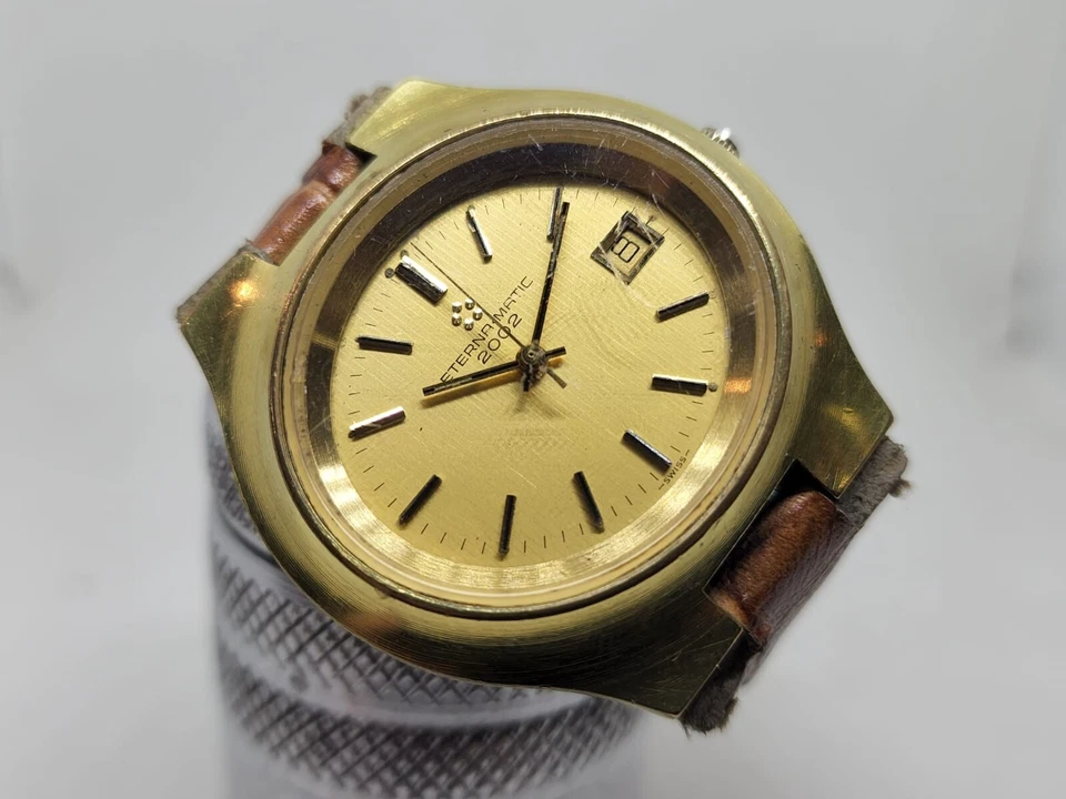 Vintage Eterna Eternamatic 2002 - Relógio masculino automático banhado a ouro - Imagem 1 de 4