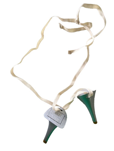 MAISON MARGIELA Collana Maison Martin Margiela at H&M "Tacchi Tacchi Alti" Argento Nuova new