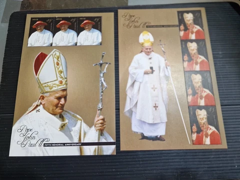 NEVIS 2011 MS2228-2229 5TH DEATH ANNIV OF POPE JOHN PAUL 11  MNH Cover
