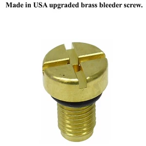 1990-08 BMW Brass Radiator Coolant Expansion Tank Bleeder Screw with O-Ring USA - Bild 1 von 6