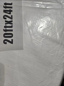 20x24 Fuß Weiß Schwerlast Plane Industrielle Stärke Premium Qualität Überdachung GS Neu - Bild 1 von 6