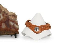 Mystery Braided Leather 9.5" Bracelet - Picture 1 of 3