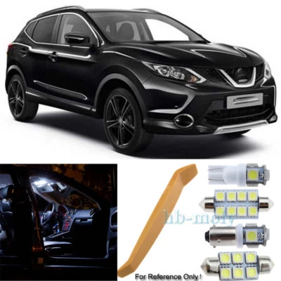 For Nissan Qashqai J11 2013-2018 LED Interior Premium Kit 8 SMD Bulbs HID White - image 1 of 4