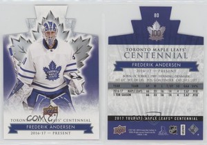 2017 Upper Deck Toronto Maple Leafs Centennial Blue Die-Cut Frederik Andersen
