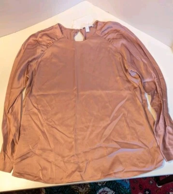 Blusa Hugo Boss Bergitta Seda Elástica Pequeña 6 Rosa Malva Nueva con Etiquetas Foto 1 de 4