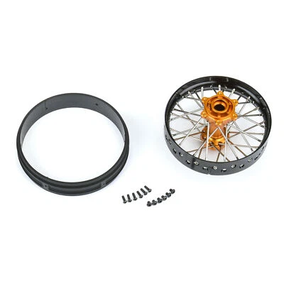 Pro-Line PRO283700T3 1/4 Alum V2 Bead Rear Wheel Black/Gold (1) for Promoto-MX - Image 1 of 4