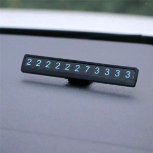 Luminous Night Vision Car Parking Phone Call Number Card Plate Sucker Universal - Bild 1 von 2
